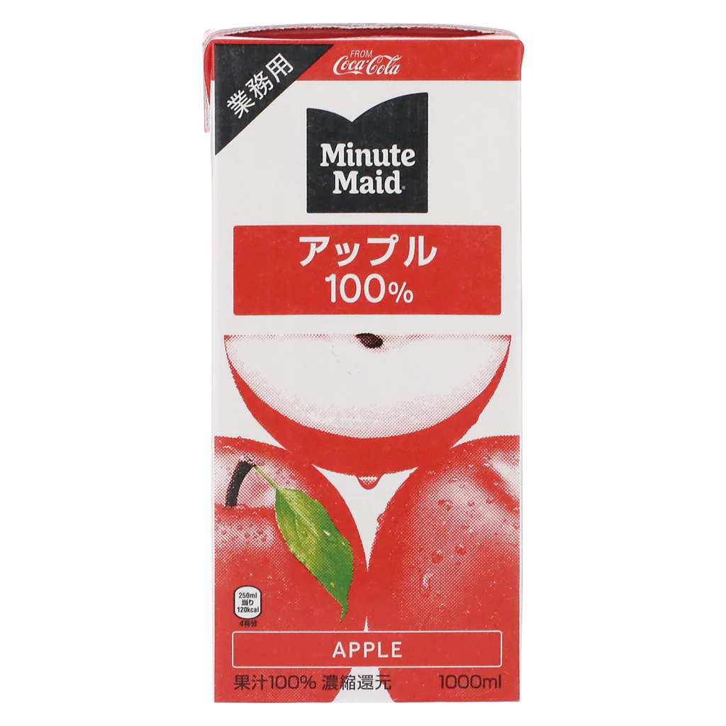 ミニッツメイド アップル100% 業務用 1Lパック(6本入り)