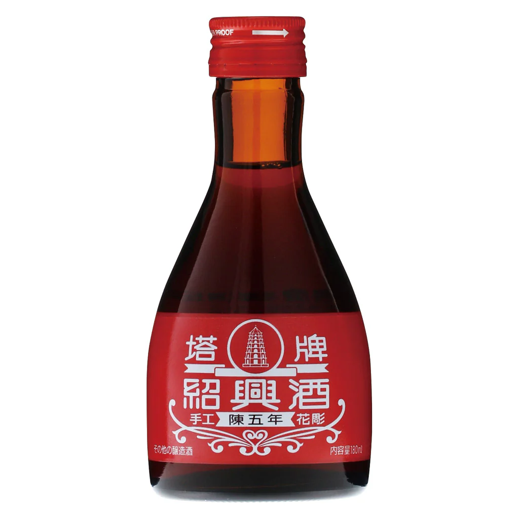 紹興酒・塔牌・花彫・陳五年・180ml・瓶(20本)